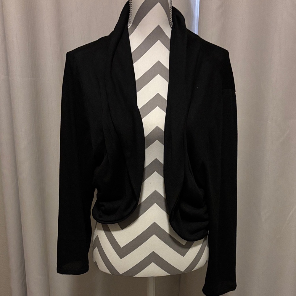 Kiyonna Black Open Front Shrug